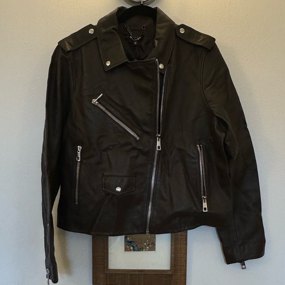 Whistles Agnes Leather Jacket - Picture 4 of 6